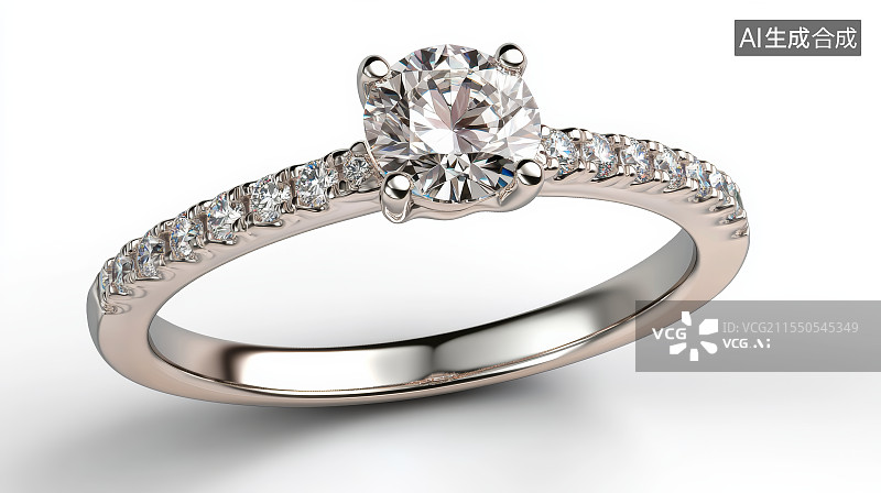 【AI数字艺术】精美的钻石戒指图片素材
