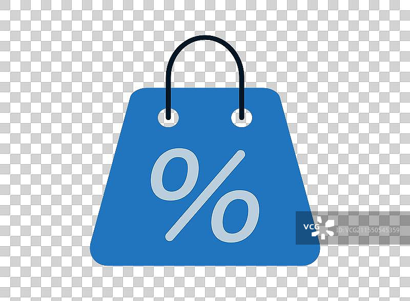 购物袋图标与折扣百分比标志图片素材