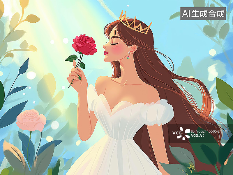 【AI数字艺术】花和女生背景图片素材