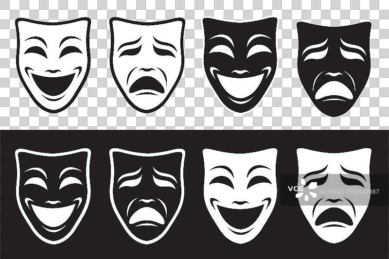 戏剧面具套装图片素材