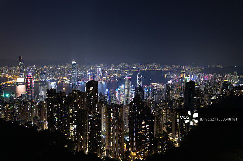 维多利亚港夜色图片素材