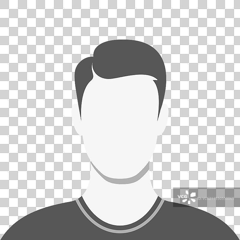 无法识别的男性头像侧面照图片素材