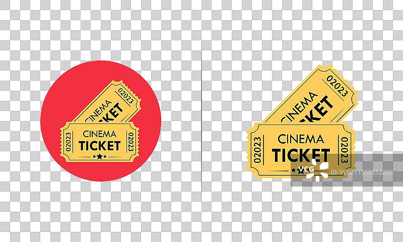 黄色电影票图标图片素材