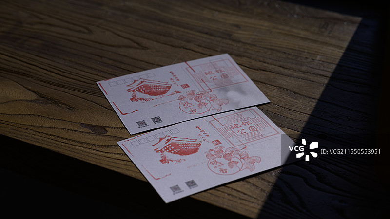 地坛明信片图片素材