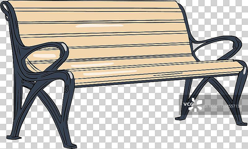 木制长椅图片素材