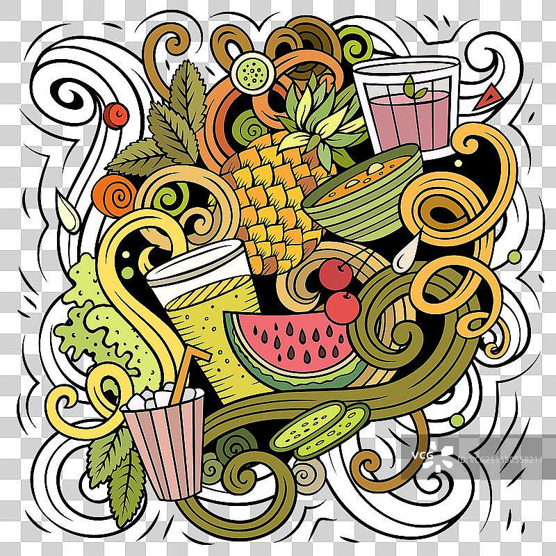 卡通涂鸦饮食食品图片素材