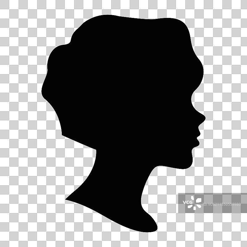 美丽女性的剪影图片素材