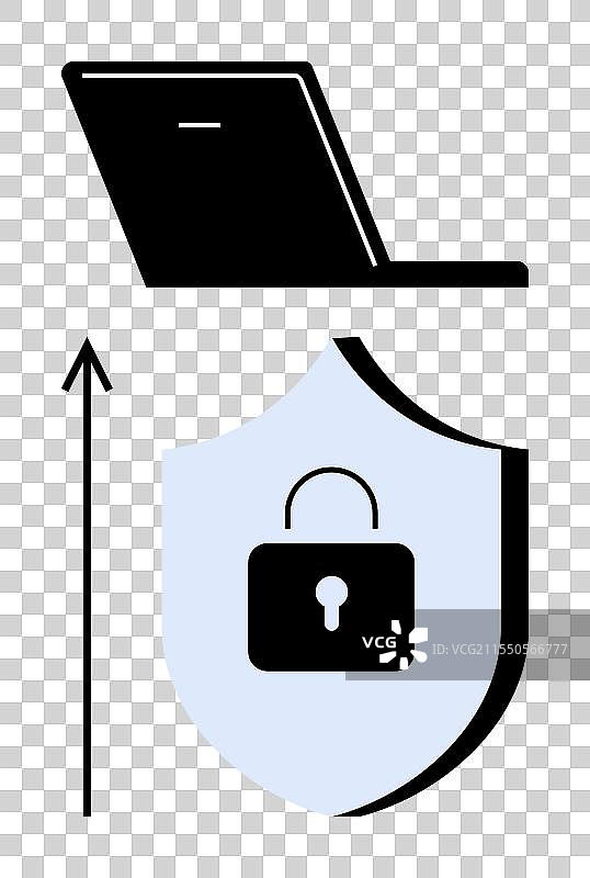 通过笔记本电脑安全增强网络安全图片素材