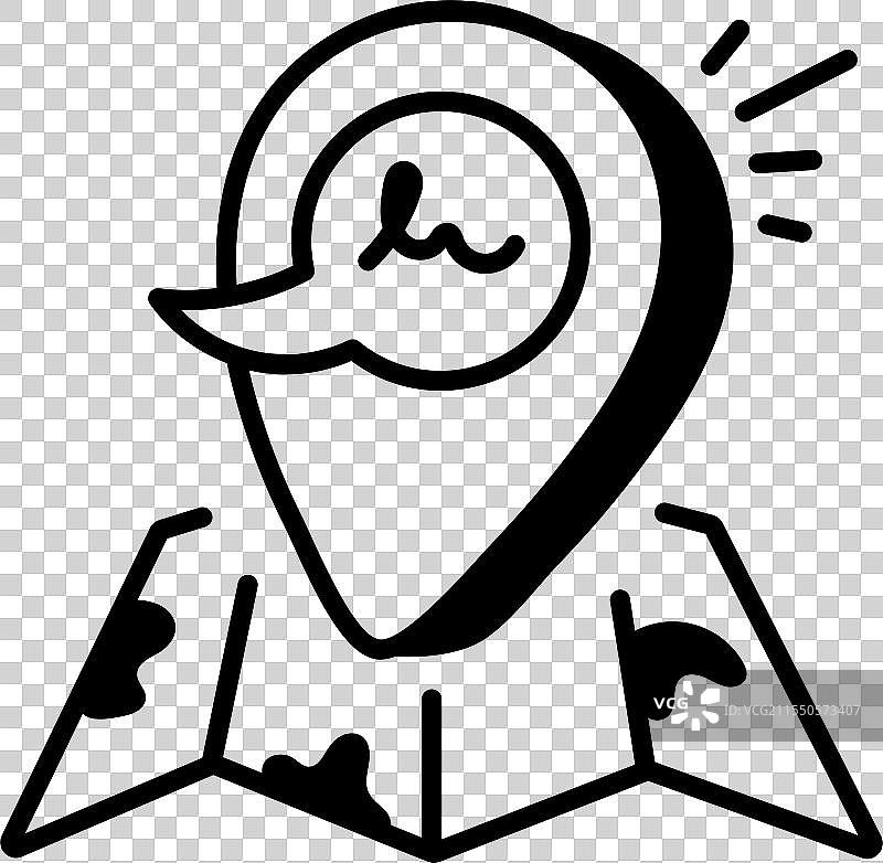 爱情对话图标，涂鸦风格图片素材