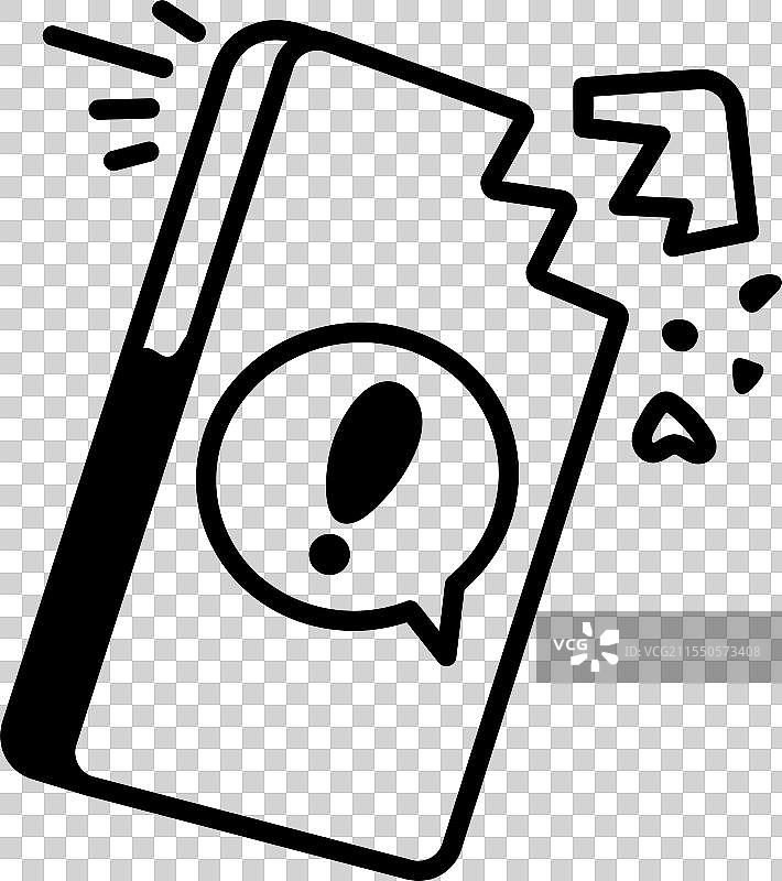 手绘的沟通错误图标图片素材