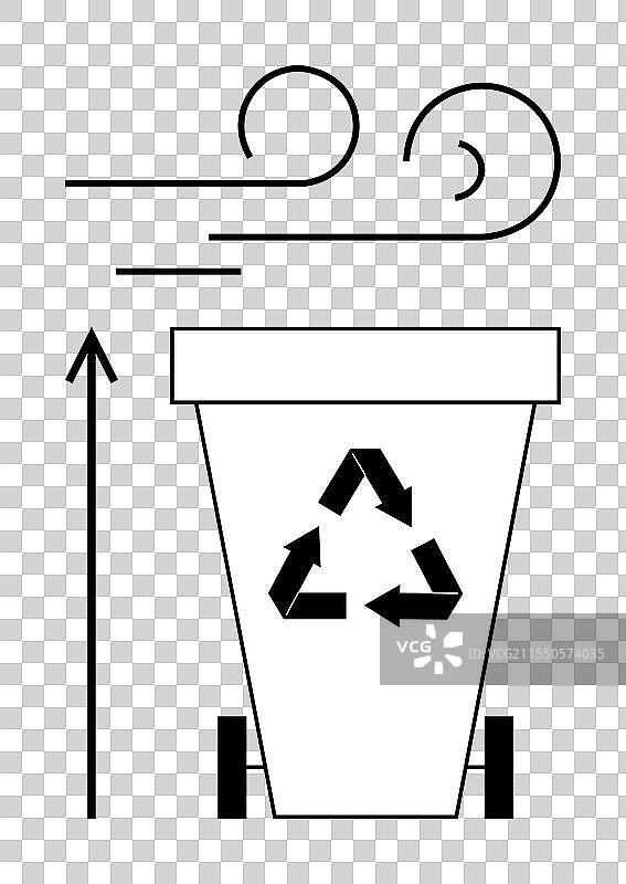 代表环保的回收箱图形图片素材