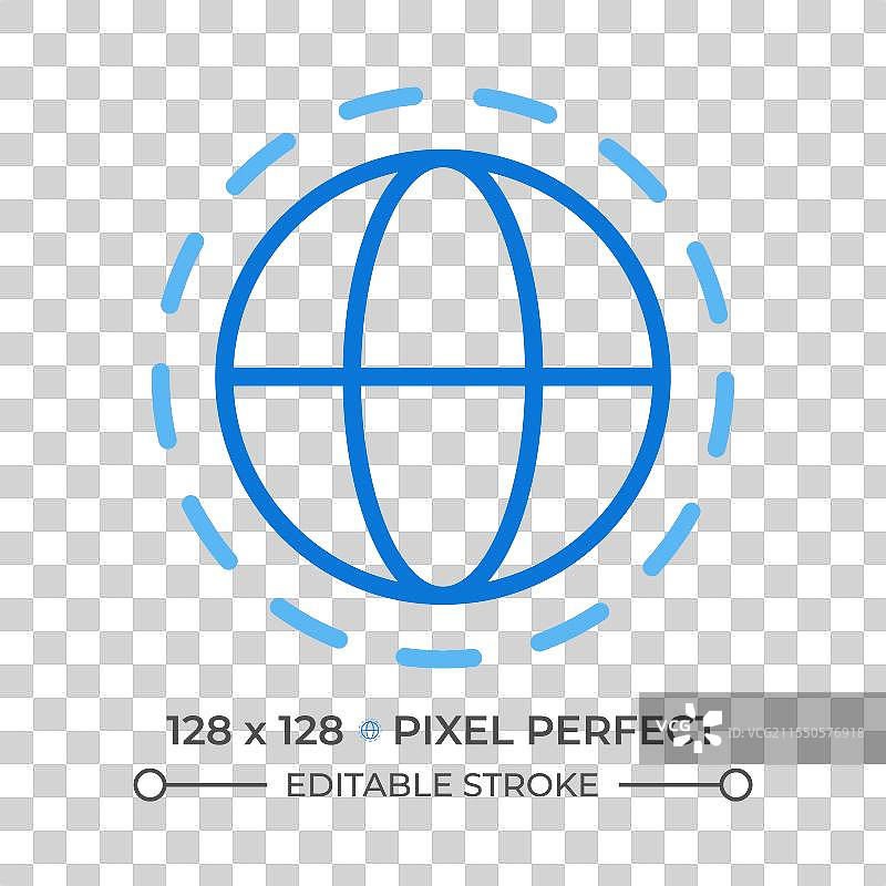 地球大气层双色线条图标图片素材
