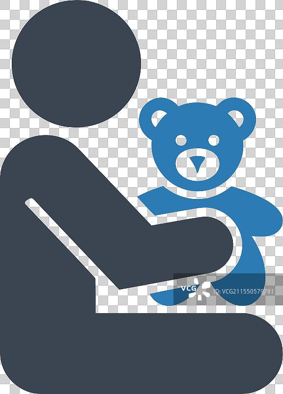 手持毛绒玩具的个人图标图片素材