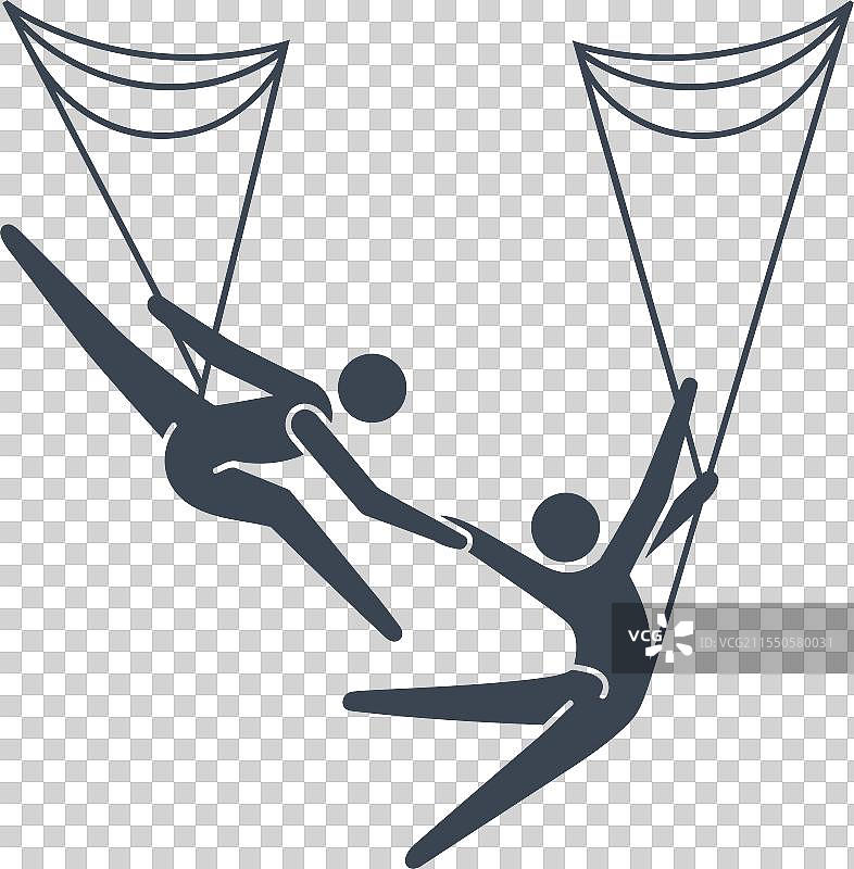 空中秋千搭档飞行图标图片素材