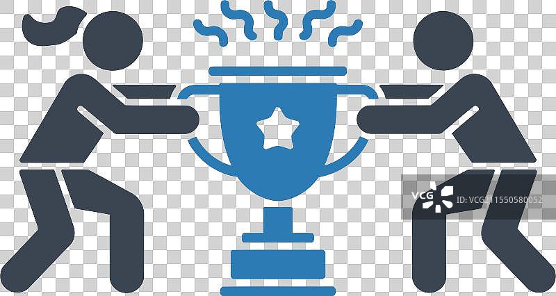 两个偶像之间的竞争与斗争图片素材