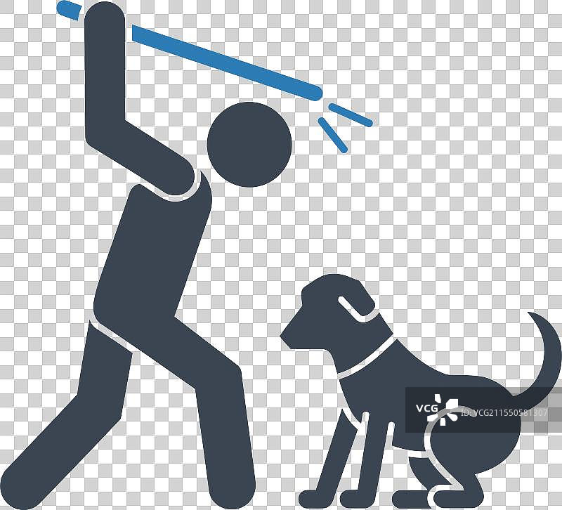 威胁性犬只场景图标图片素材