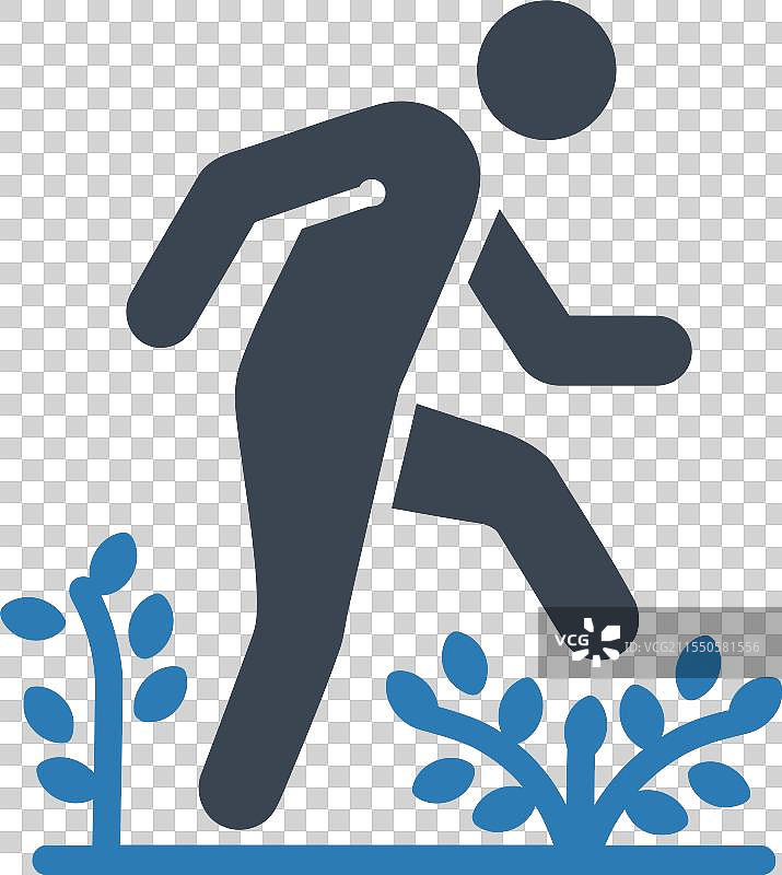 在自然中奔跑的图标图片素材