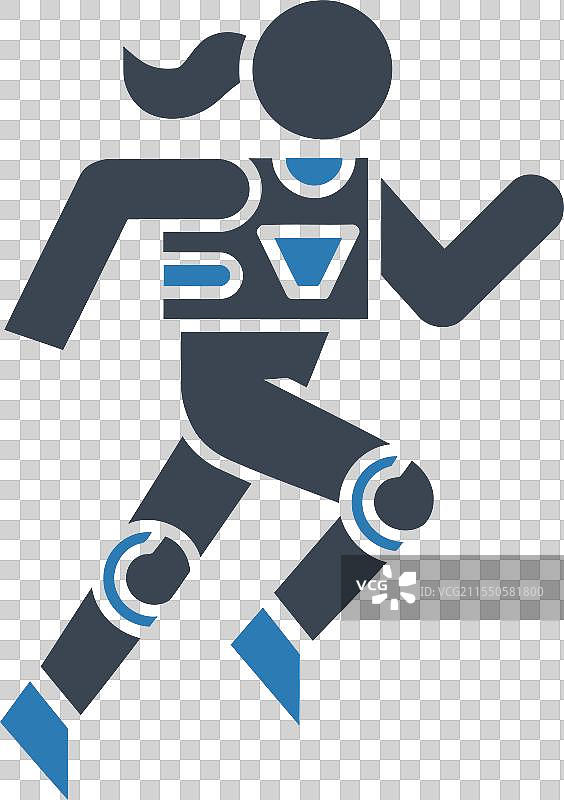 跑步运动员装备图标图片素材