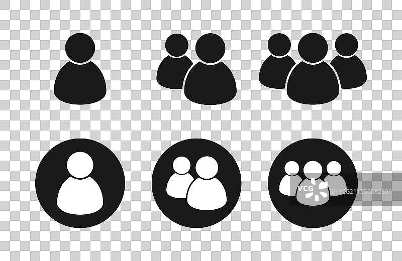 人群图标集 用户资料符号 个人图片素材