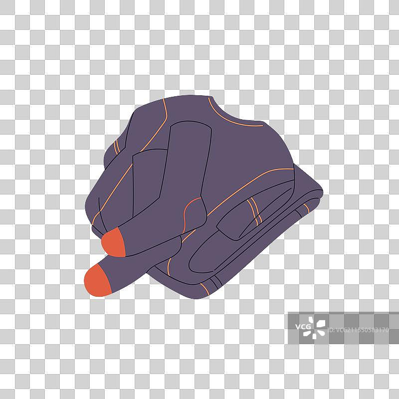 叠放整齐的黑色保暖内衣图片素材