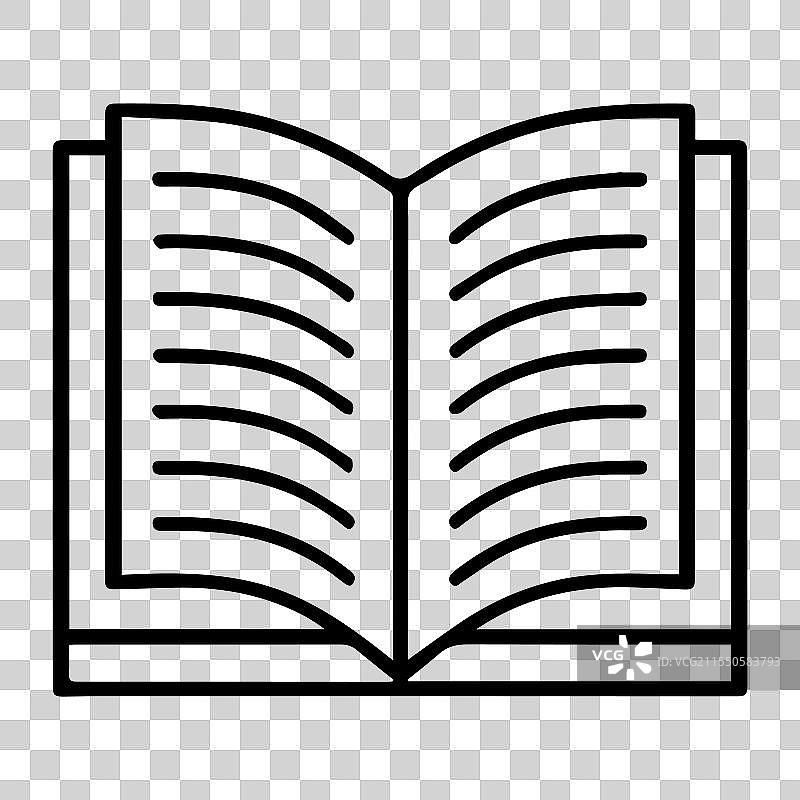 书本线条图标图片素材