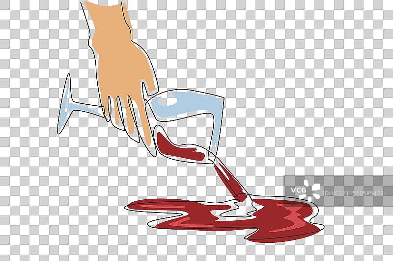 简单线条画的人们在倒酒图片素材