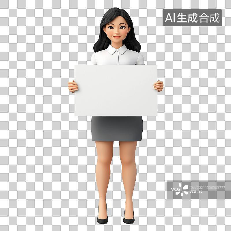 【AI数字艺术】金融商务办公银行3D卡通女人免扣素材图片素材