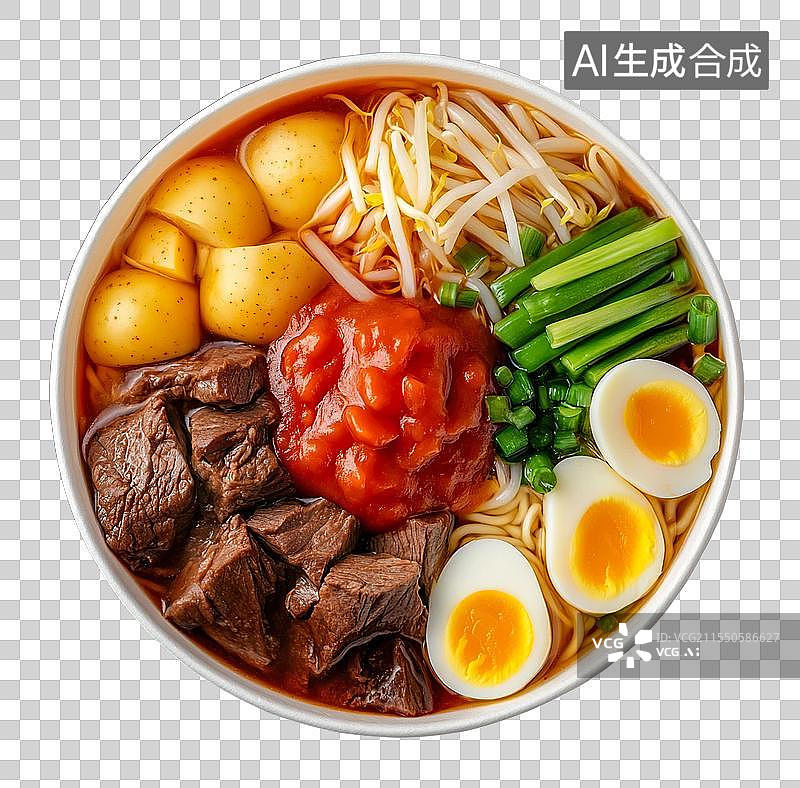 【AI数字艺术】面条插画图片素材