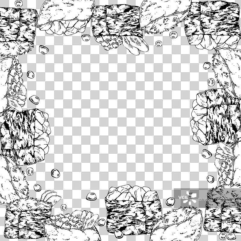 传统日本食品军舰稻荷寿司图片素材
