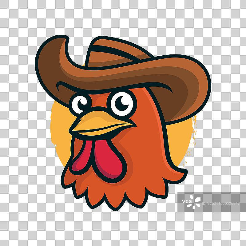 牛仔鸡头图片素材