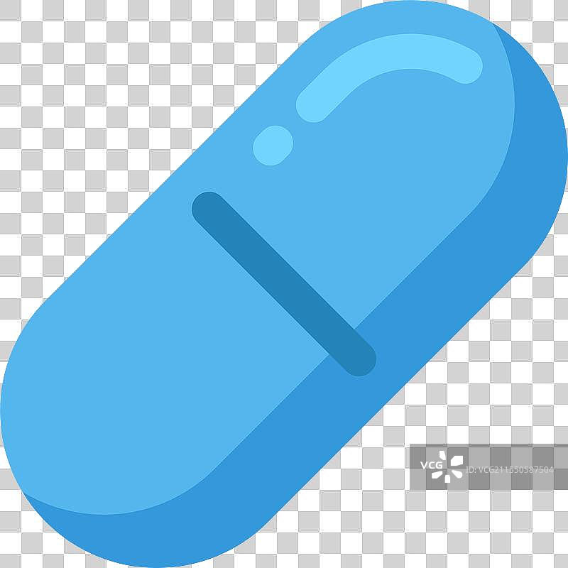 蓝色药丸图标 医药药物 药房符号图片素材