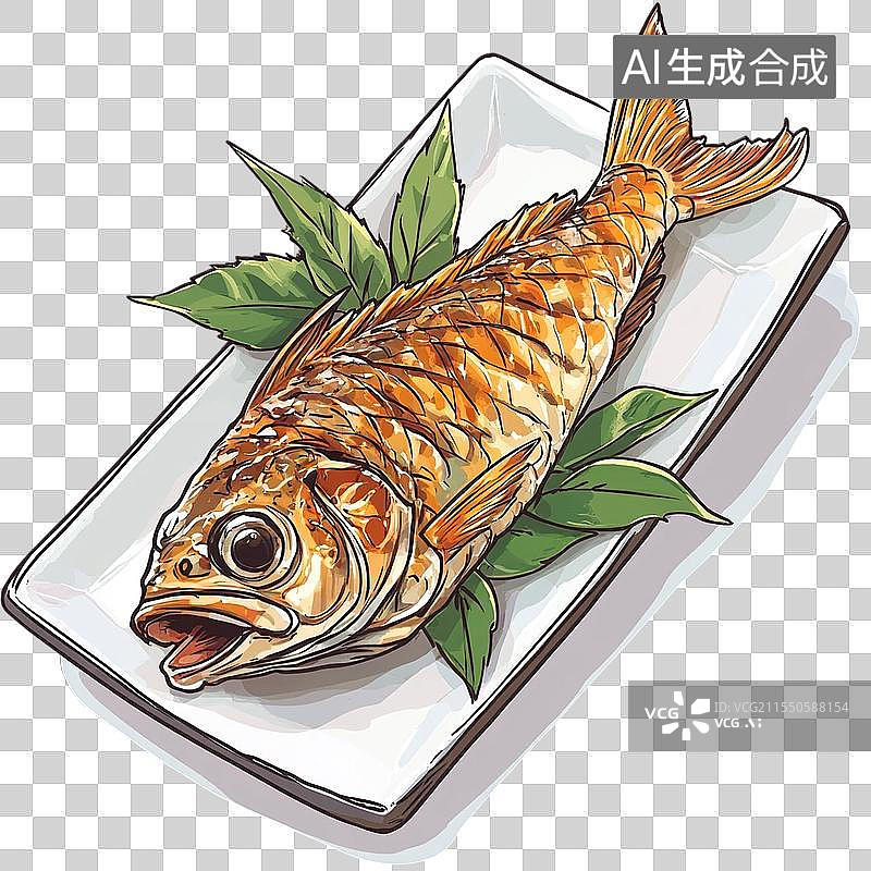 【AI数字艺术】红烧鱼图片素材