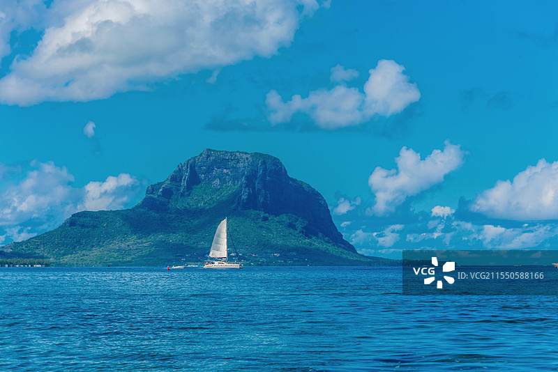 非洲毛里求斯海豚湾海景风光图片素材