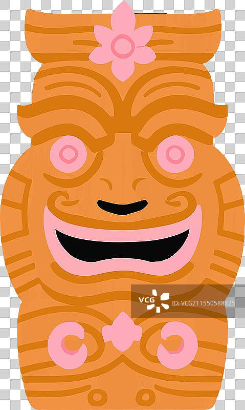 艺术性仪式面具图腾木雕图片素材