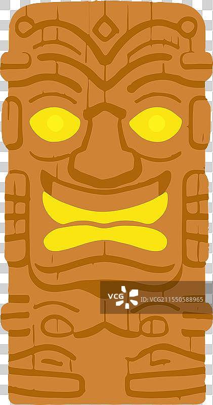 波利尼西亚面具遗物木雕图片素材