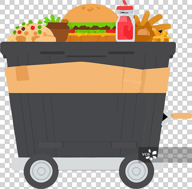 垃圾箱垃圾废料堆放图片素材