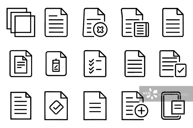 可编辑的折叠纸质文件标记图片素材