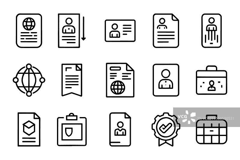 护照合同协议身份证明书图片素材