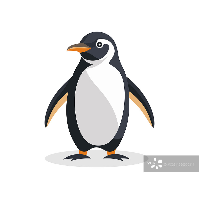 孤立在白色背景上的企鹅图片素材