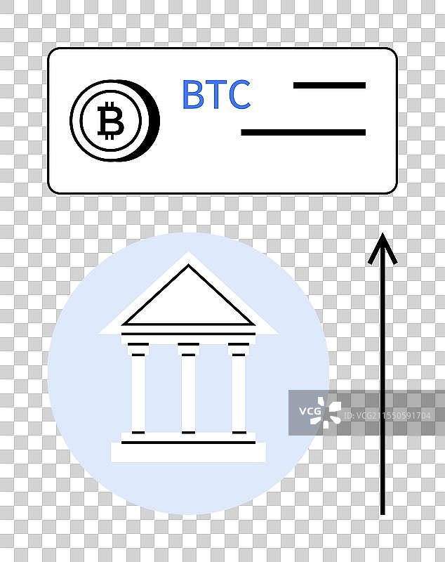加密货币与传统银行的桥梁图片素材
