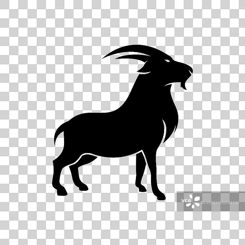 黑白色的山羊峰图片素材