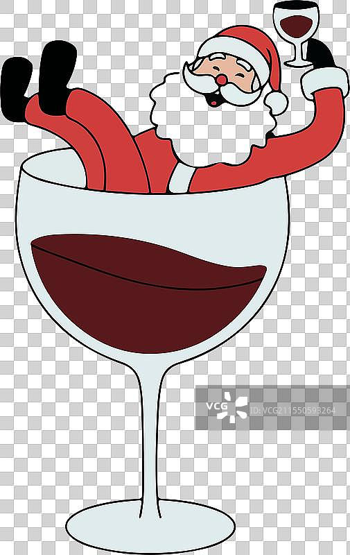 简约风格的快乐圣诞老人图片素材