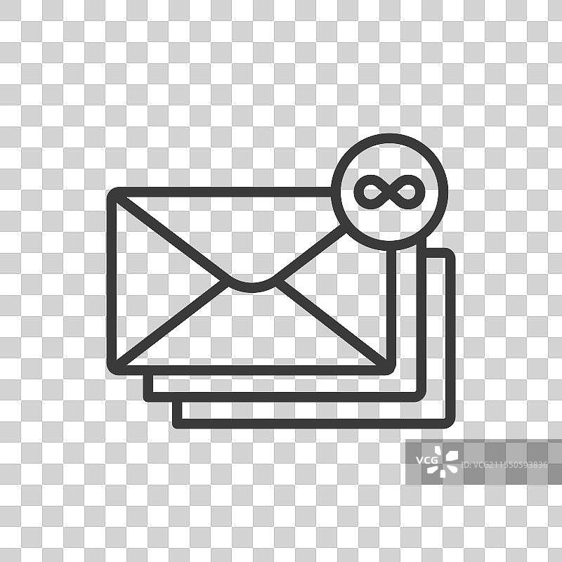 无尽字母图标，线条设计风格图片素材