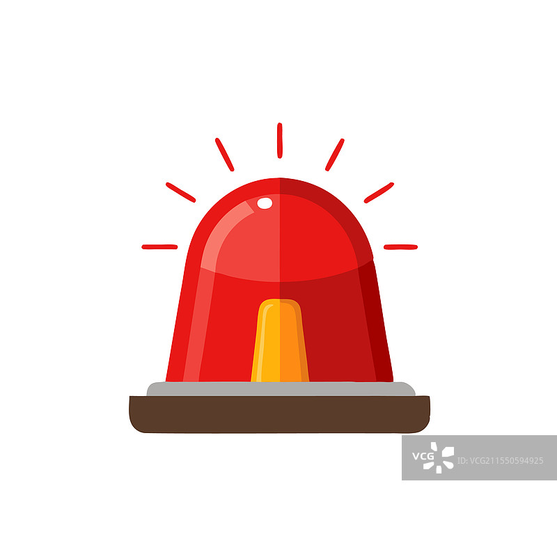 红色警报器孤立在白色背景上图片素材