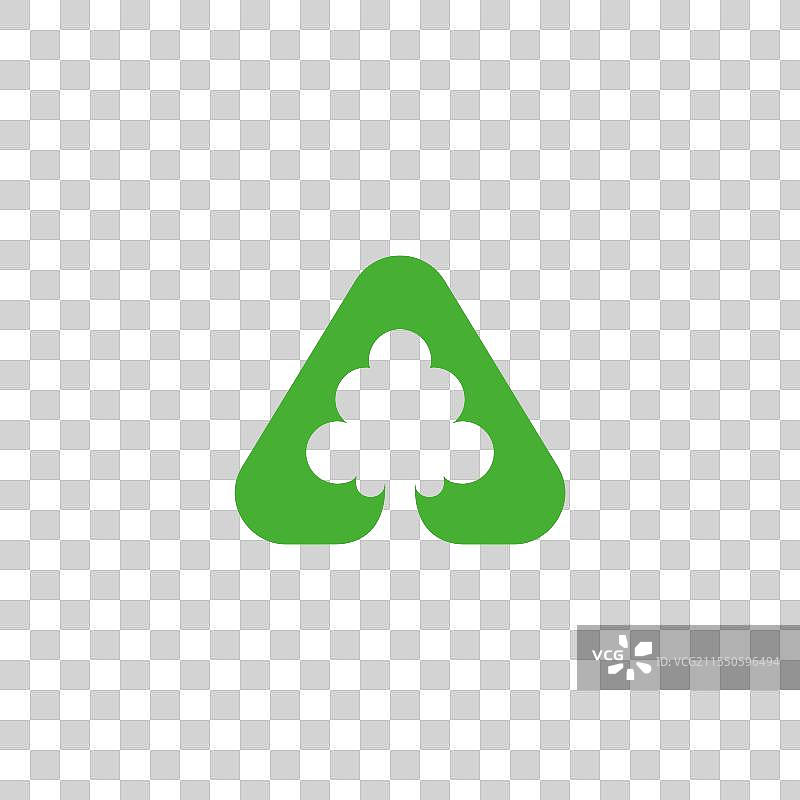 绿色树形三角简单几何符号图片素材