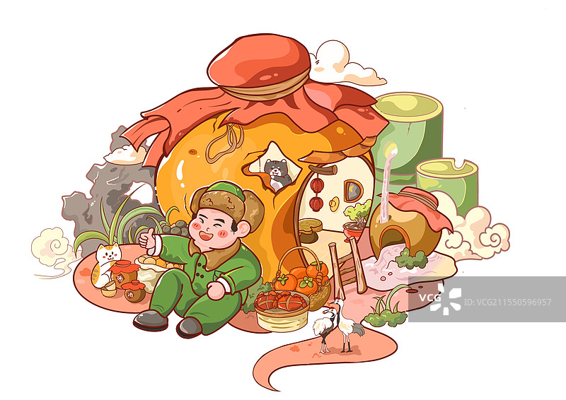 治愈系插画/节气图片素材