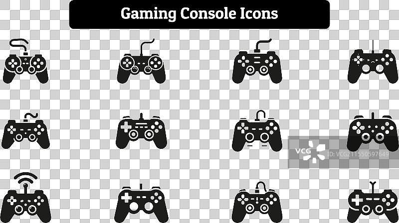 游戏机图标包设计艺术剪影图片素材