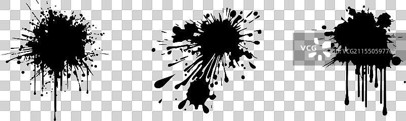 墨水飞溅图标设计艺术图片素材