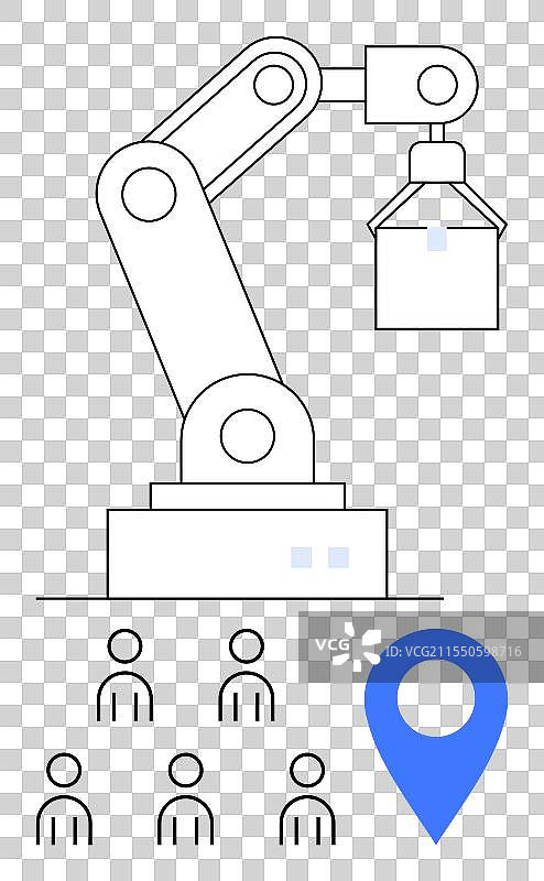 机器人自动化劳动力与地点图片素材