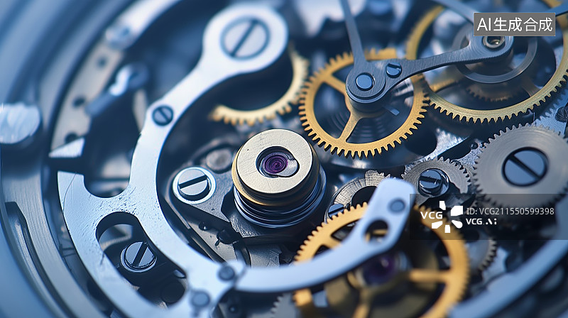 【AI数字艺术】机械表的内部结构图片素材